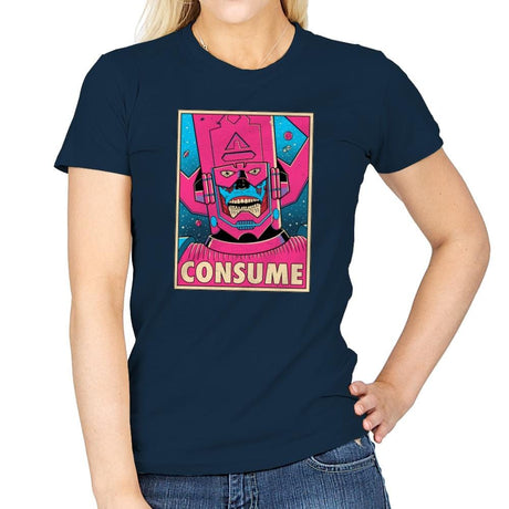 CONSUME Exclusive - Womens T-Shirts RIPT Apparel Small / Navy