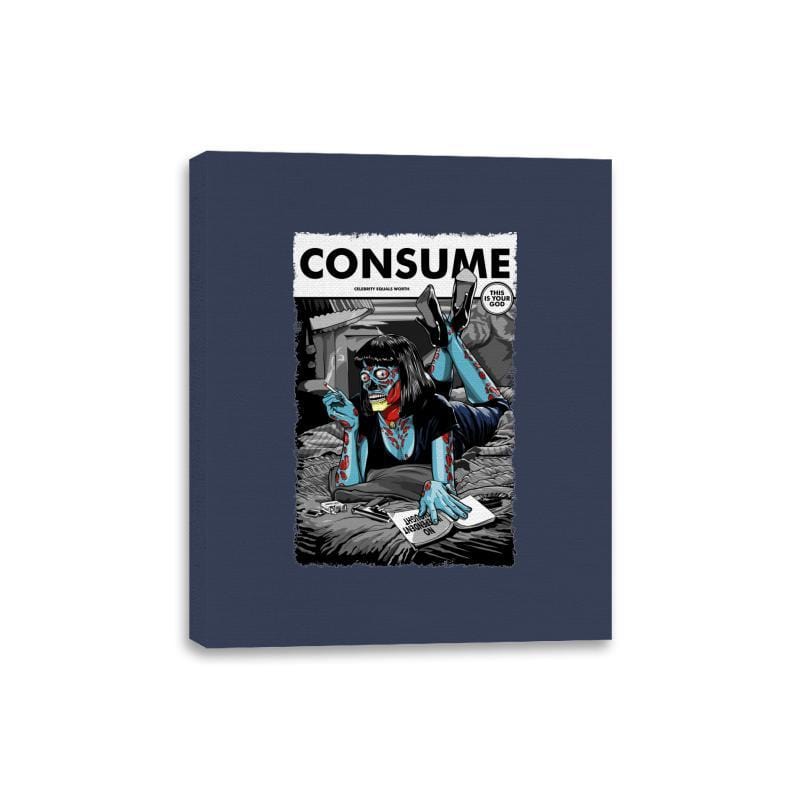 Consume Fiction - Canvas Wraps Canvas Wraps RIPT Apparel 8x10 / Navy