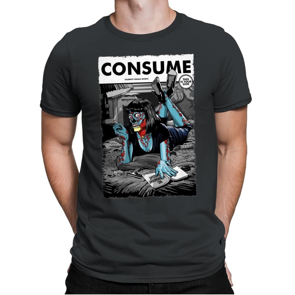 Consume Fiction - Mens Premium T-Shirts RIPT Apparel Small / Heavy Metal