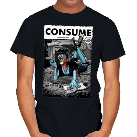 Consume Fiction - Mens T-Shirts RIPT Apparel Small / Black