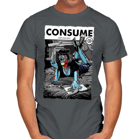 Consume Fiction - Mens T-Shirts RIPT Apparel Small / Charcoal