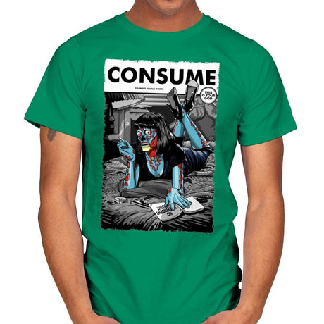 Consume Fiction - Mens T-Shirts RIPT Apparel Small / Kelly Green