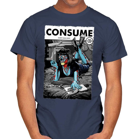 Consume Fiction - Mens T-Shirts RIPT Apparel Small / Navy