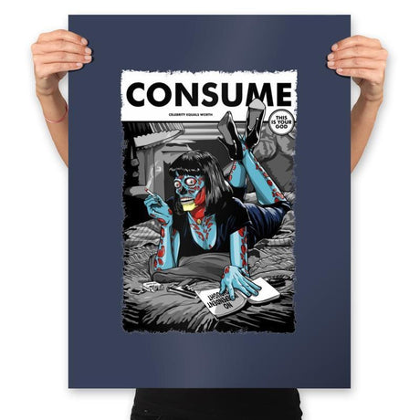 Consume Fiction - Prints Posters RIPT Apparel 18x24 / Navy