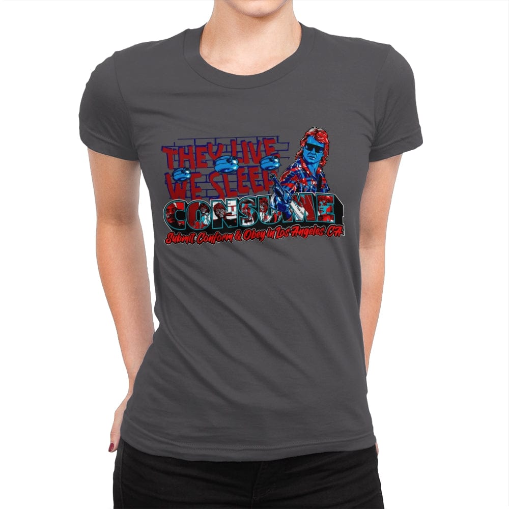 Consume & Obey in L.A. - Womens Premium T-Shirts RIPT Apparel Small / Heavy Metal