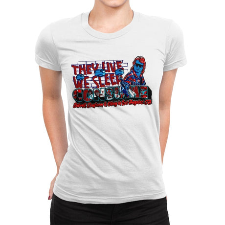 Consume & Obey in L.A. - Womens Premium T-Shirts RIPT Apparel Small / White