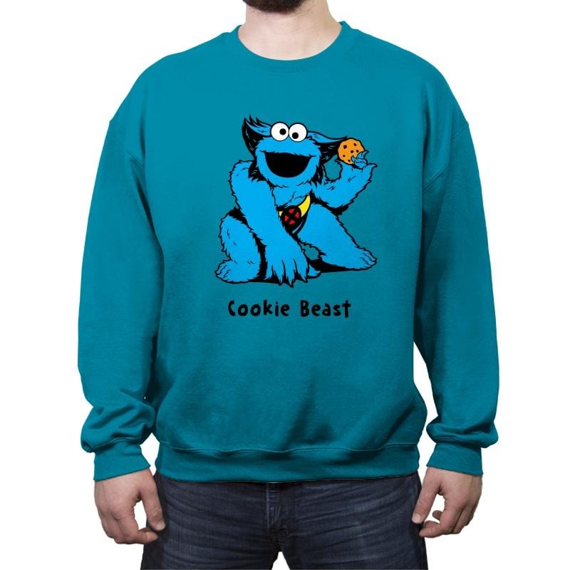 Cookie Beast - Crew Neck Sweatshirt Crew Neck Sweatshirt RIPT Apparel Small / Antique Sapphire