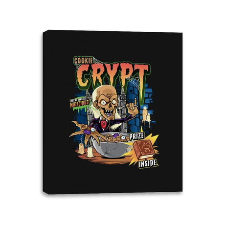 Cookie Crypt Cereal - Canvas Wraps Canvas Wraps RIPT Apparel 11x14 / Black
