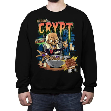 Cookie Crypt Cereal - Crew Neck Sweatshirt Crew Neck Sweatshirt RIPT Apparel Small / Black