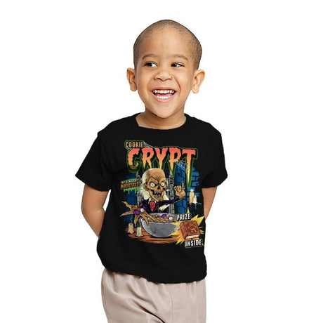 Cookie Crypt Cereal - Youth T-Shirts RIPT Apparel X-small / Black