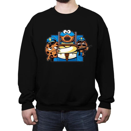 Cookie Devourer - Crew Neck Sweatshirt Crew Neck Sweatshirt RIPT Apparel Small / Black