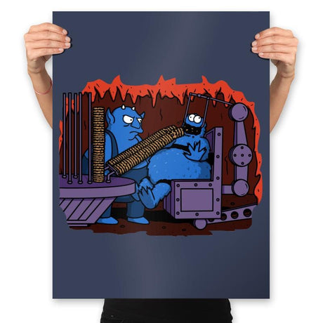 Cookie Hell! - Prints Posters RIPT Apparel 18x24 / Navy