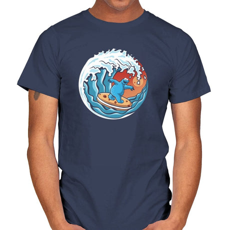 Cookie Surfing - Mens T-Shirts RIPT Apparel Small / Navy