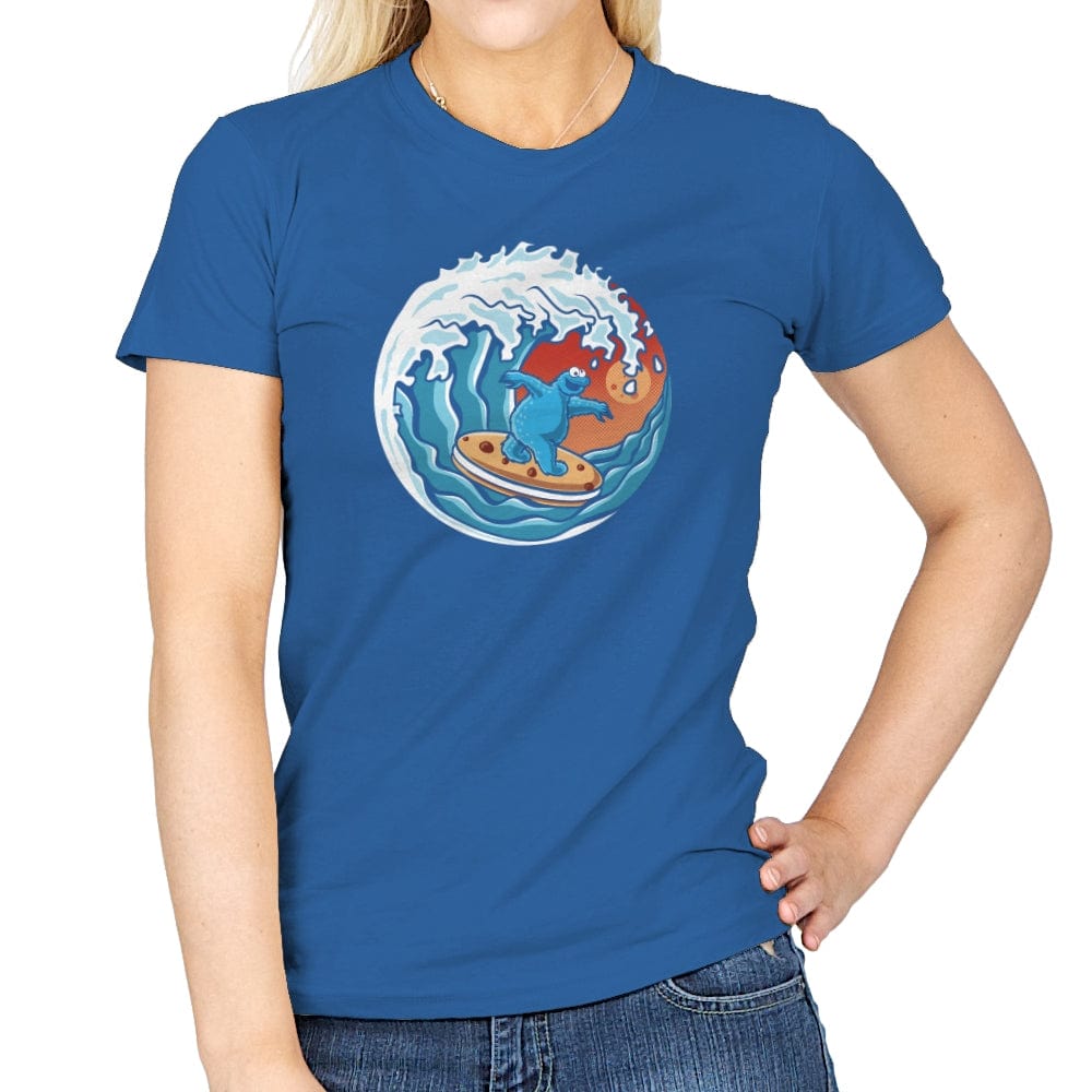 Cookie Surfing - Womens T-Shirts RIPT Apparel Small / Royal