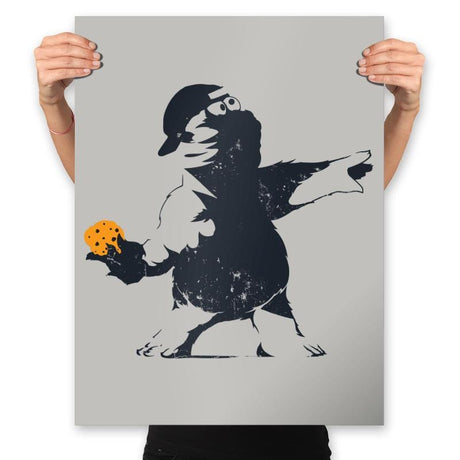 Cookie Thrower - Prints Posters RIPT Apparel 18x24 / Ice Grey