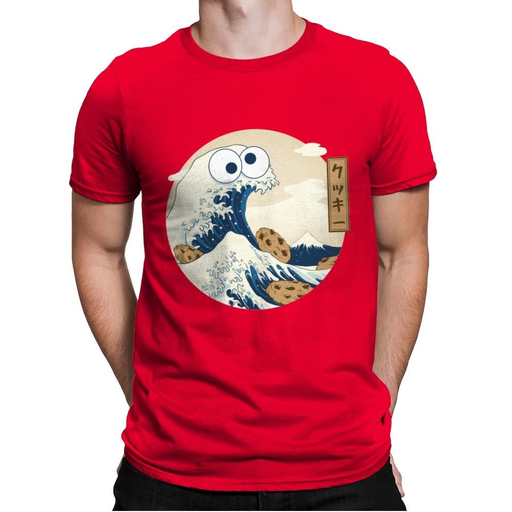 Cookiegana Wave - Mens Premium T-Shirts RIPT Apparel Small / Red