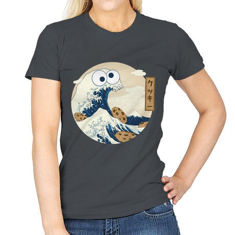 Cookiegana Wave - Womens T-Shirts RIPT Apparel Small / Charcoal