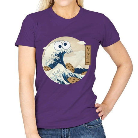 Cookiegana Wave - Womens T-Shirts RIPT Apparel Small / Purple