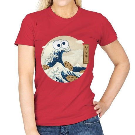 Cookiegana Wave - Womens T-Shirts RIPT Apparel Small / Red