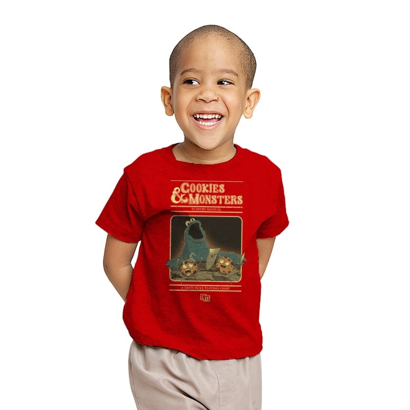 Cookies & Monsters - Youth T-Shirts RIPT Apparel X-small / Red