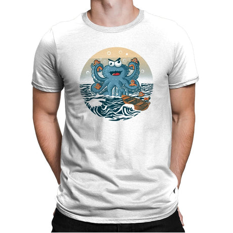 Coookie Kraken Attack - Shirt Club - Mens Premium T-Shirts RIPT Apparel Small / White