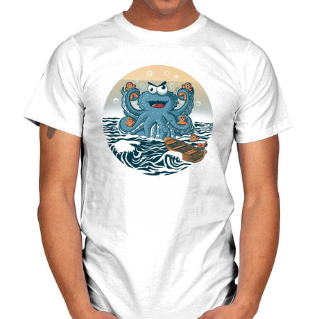 Coookie Kraken Attack - Shirt Club - Mens T-Shirts RIPT Apparel Small / White
