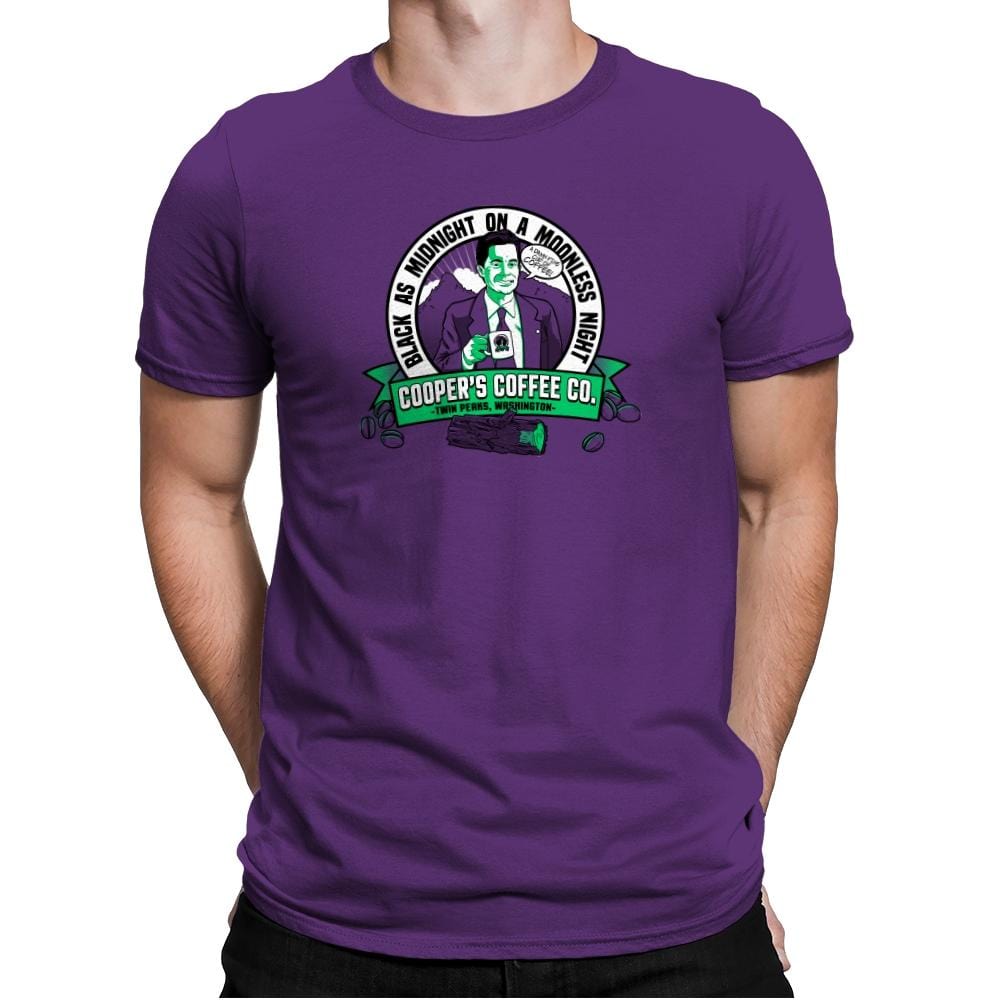 Cooper's Coffee Co. Exclusive - Mens Premium T-Shirts RIPT Apparel Small / Purple Rush