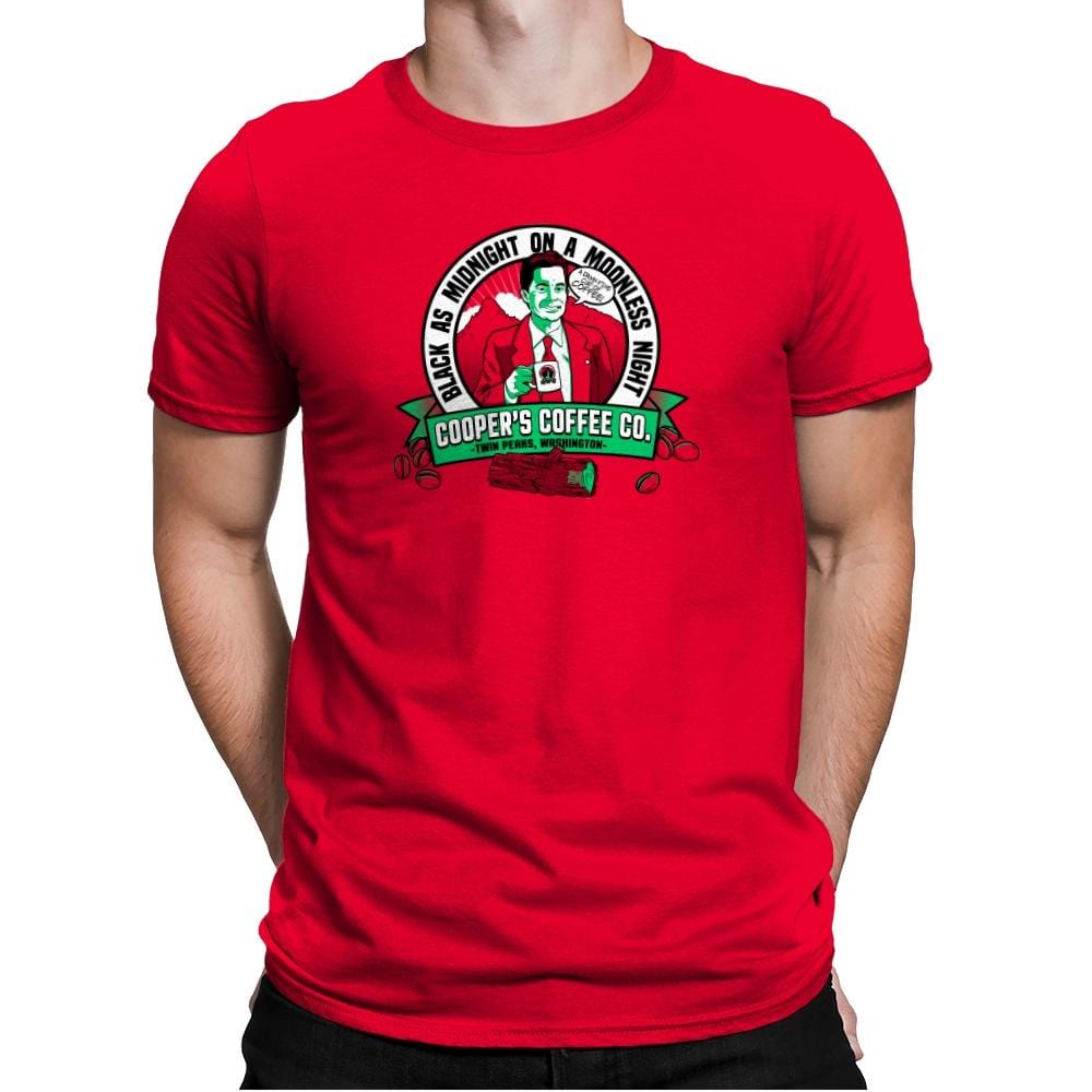 Cooper's Coffee Co. Exclusive - Mens Premium T-Shirts RIPT Apparel Small / Red