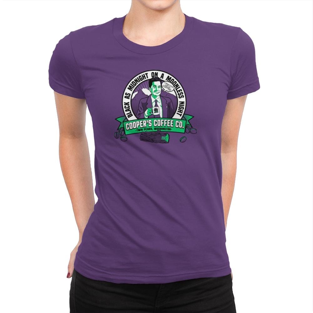 Cooper's Coffee Co. Exclusive - Womens Premium T-Shirts RIPT Apparel Small / Purple Rush
