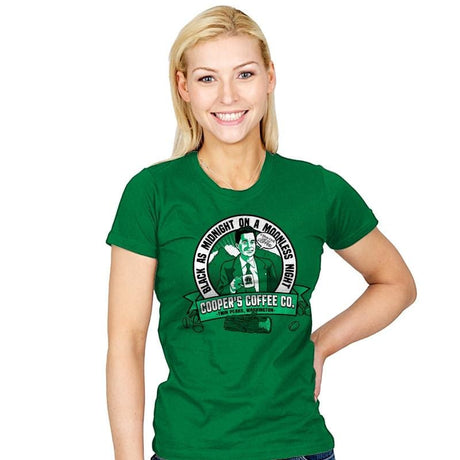 Cooper's Coffee Co. - Womens T-Shirts RIPT Apparel Small / Kelly
