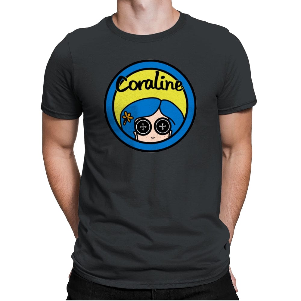 Coraline - Mens Premium T-Shirts RIPT Apparel Small / Heavy Metal