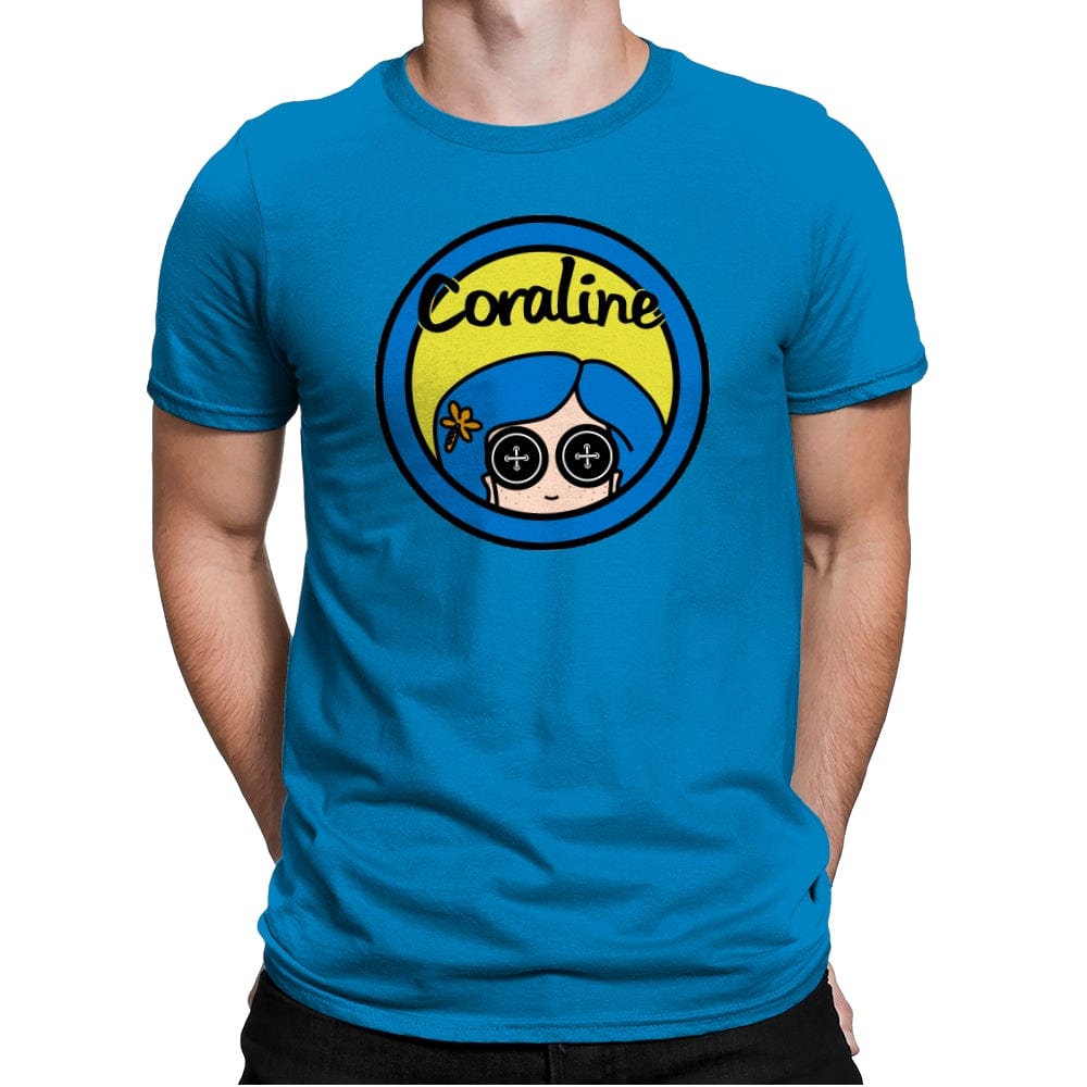 Coraline - Mens Premium T-Shirts RIPT Apparel Small / Turqouise