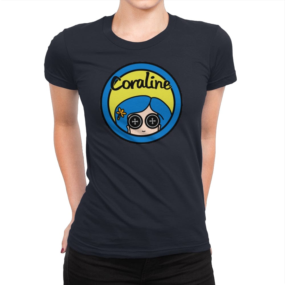 Coraline - Womens Premium T-Shirts RIPT Apparel Small / Midnight Navy