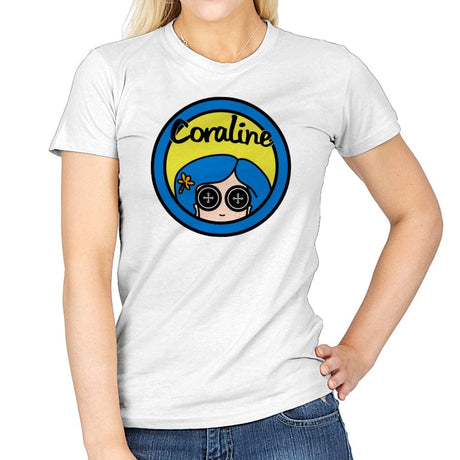 Coraline - Womens T-Shirts RIPT Apparel Small / White