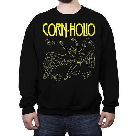 Corn Holio - Crew Neck Sweatshirt Crew Neck Sweatshirt RIPT Apparel Small / Black