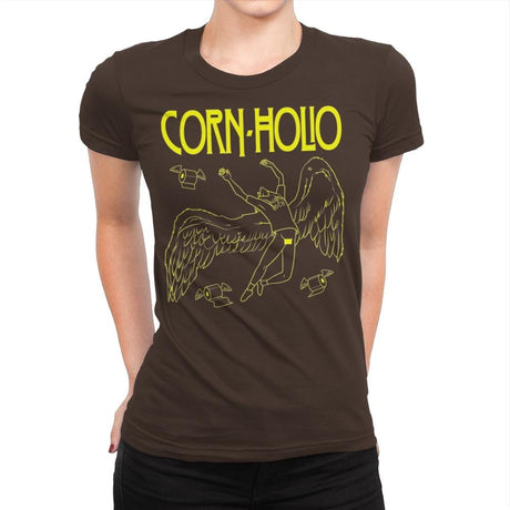 Corn Holio - Womens Premium T-Shirts RIPT Apparel Small / Dark Chocolate