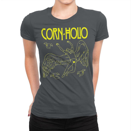 Corn Holio - Womens Premium T-Shirts RIPT Apparel Small / Heavy Metal