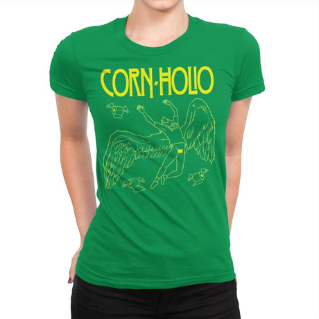 Corn Holio - Womens Premium T-Shirts RIPT Apparel Small / Kelly Green