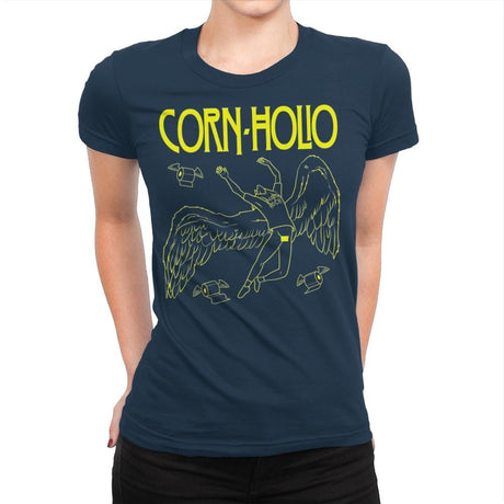 Corn Holio - Womens Premium T-Shirts RIPT Apparel Small / Midnight Navy