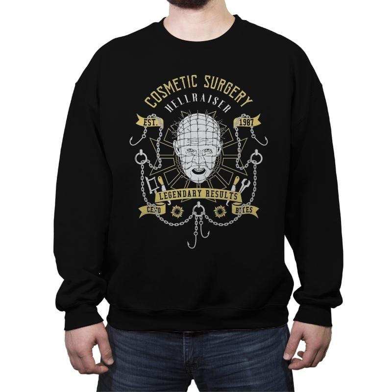 Cosmetic Surgery - Crew Neck Sweatshirt Crew Neck Sweatshirt RIPT Apparel Small / Black