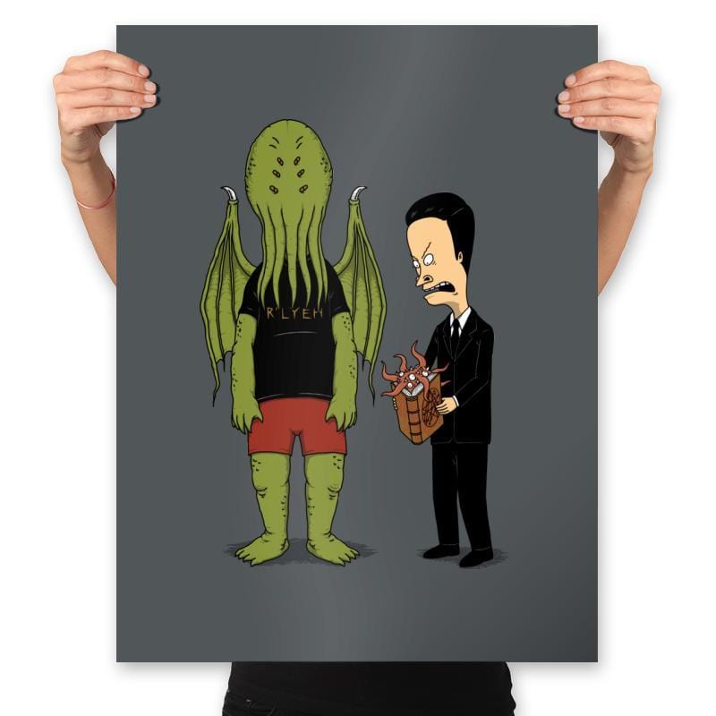 Cosmic Horror is Cool - Prints Posters RIPT Apparel 18x24 / Charcoal