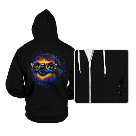 Cosmic Sloth - Hoodies Hoodies RIPT Apparel Small / Black
