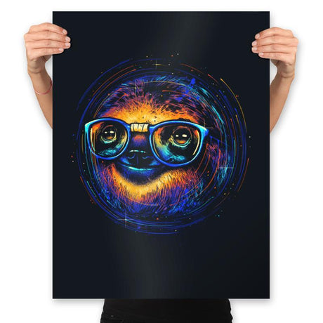 Cosmic Sloth - Prints Posters RIPT Apparel 18x24 / Black