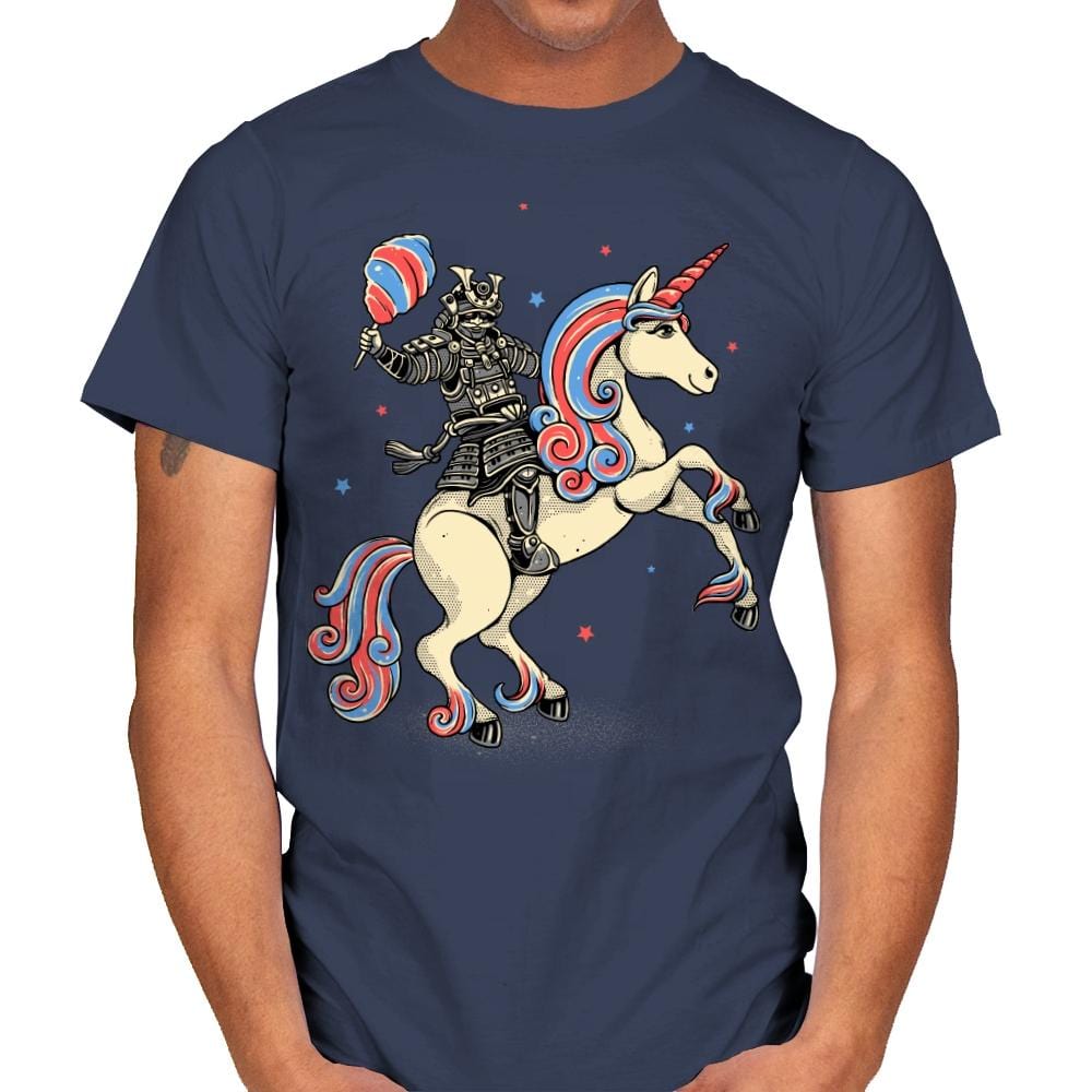 Cotton Candy Warrior - Mens T-Shirts RIPT Apparel Small / Navy