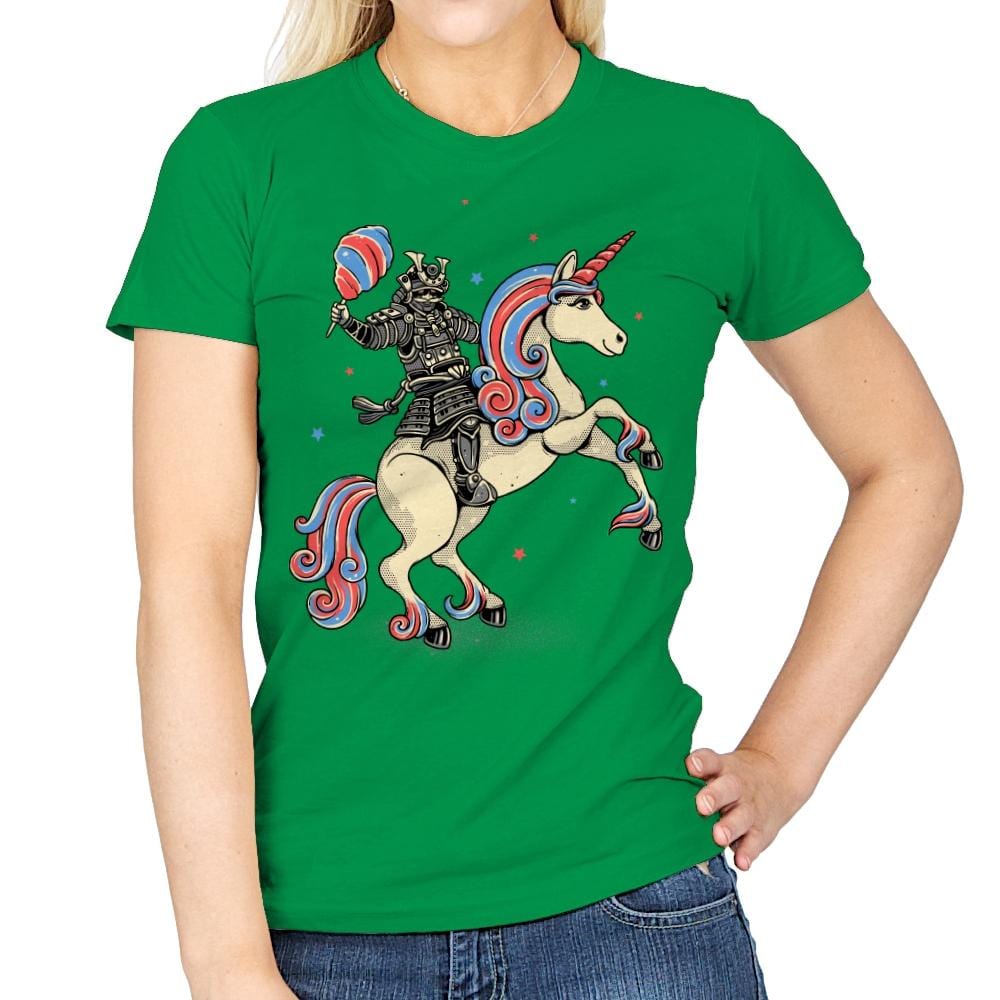 Cotton Candy Warrior - Womens T-Shirts RIPT Apparel Small / Irish Green