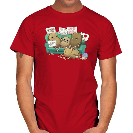 Couch Potato Club - Mens T-Shirts RIPT Apparel Small / Red