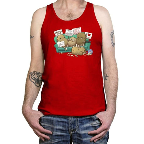 Couch Potato Club - Tanktop Tanktop RIPT Apparel X-Small / Red