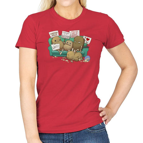 Couch Potato Club - Womens T-Shirts RIPT Apparel Small / Red