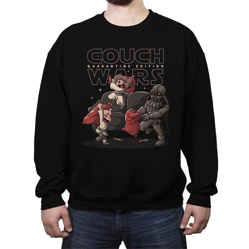 Couch Wars - Crew Neck Sweatshirt Crew Neck Sweatshirt RIPT Apparel Small / Black