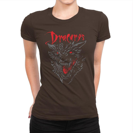 Count Dracarys - Womens Premium T-Shirts RIPT Apparel Small / Dark Chocolate